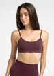 Безшовний топ в рубчик на тонких бретелях Giulia CAMI TOP RIB S/M Violet-eggplant - зображення 1