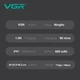 Бритва-триммер VGR V-339S GREEN, 4 насадки,влагозащита, до 90 минут работы - изображение 3