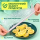 Пакети на гумці для тарілок еластичні для зберігання продуктів 50 штук, поліетиленові пакети-кришки для зберігання в холодильнику (пакет р-50) - зображення 3