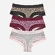 Набор трусиков бразилиана женских хлопковых Victoria's Secret 48250484 XL 3 шт Серый/Черный/Бордовый (1162840914) - изображение 1