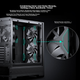 Материнська плата PHANTEKS G400A Black Mid-Tower ATX, корпус із бічними скляними панелями та системою водяного охолодження (4 вентилятори 140 мм/сітчаста панель/підтримання водяного охолодження 360 мм/5090) - зображення 7