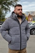 Мужской зимний пуховик Riccardo П1Т Denim серый L с биопухом и подкладкой Omni-Heat - изображение 1