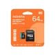 Карта пам'яті microSDXC ADATA Premier Pro 64 ГБ Class 10 UHS-I U3 V30 до 100 МБ/с з SD-адаптером - изображение 3