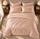 Комплект постільної білизни Love You Євро 200х220 см Персиковий тауп Tencel (ly62055) - зображення 4