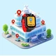 Дитячий смарт годинник Lemfo C86 з поворотним корпусом 360°, 4G SIM картою, прослушкою, GPS трекером та HD камерою Годинник з підвіскою на шию Чорний - зображення 13