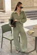 Костюм вязаный утепленный женский ELFBERG QS-1369 42-46 Фисташковый (2000001100455_ELF) - изображение 1