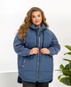 Куртка демисезонная с капюшоном женская ELFBERG UG-1522 68-70 Джинсовая (2000001147368_ELF) - изображение 3