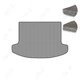 Коврик текстиль/Fortuna в багажник Star-Tex на Chevrolet Trax II (2023 - ) с накрытием ниши справа Серый + Черный - изображение 1