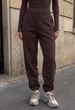 Жіночі спортивні штани Стаф коричневі на флісі з логотипом Staff yo brown logo fleece M (408531) - зображення 4