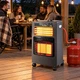 Газово-електричний обігрівач 2в1 Domotec MS-6607, 4200 Вт. інфрачервоний підлоговий обігрівач (1011202-Black) - зображення 1