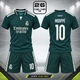 Футбольная форма детская Реал Мадрид Мбапе 10 (Real Madrid Mbape) 26/27 виїздна 26 (140-145см) зеленая - изображение 1