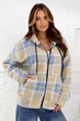 Кофта жіноча Тедді на блискавці, колір бежево-блакитний, L-XL 257R52-1 - изображение 5