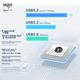 SSD диск Aigo P1 500GB USB 3.2 Gen 2x2 Type-C External Grey - изображение 6