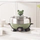 Електрична гаряча каструля ERNTE Small Green Pot 2L, електрична сковорода, електрична пароварка, багатофункціональна плита для домашнього використання, підходить для 2-3 осіб, набір сковороди + пароварки EHP-25012S оливково-зеленого кольору - зображення 8
