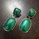 Женские сережки с крупными подвесками jewelry Зеленые - изображение 9