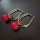 Серьги 2в1 Кольцо и гвоздик две бусины Fashion Jewelry золотистые - изображение 3