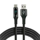 Кабель USB to USB-C everActive (CBB-2CBL) 2m, LED Display, USB 2.0, PD 3A 60W, черный в оплетке - изображение 1