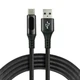 Кабель USB to USB-C everActive (CBB-2CBL) 2m, LED Display, USB 2.0, PD 3A 60W, черный в оплетке - изображение 2