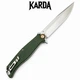 Ніж складаний KARDA VORON J324 Green micarta - зображення 2