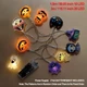 Гирлянда на Хэллоуин на батарейках, 1.5 м, 10 LED, тыквы, привидения, ведьмы, мумии - изображение 5