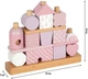 Drewniane klocki Small Foot Domek różowy 18 elementów (4020972127136) - obraz 7