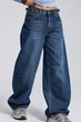 Джинсы женские It’s Basic 2961-2W6-5 Wide Leg baggy jeans с регулировкой пояса 42 синие - изображение 1