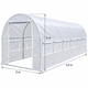 Садовая теплица 9 м² 4,5×2×2 м с армированной пленкой UV-4 с окнами Белая (408702) - изображение 2