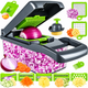 Универсальная овощерезка-мультислайсер Nicer Dicer 1857 с контейнером и сменными насадками для нарезки кубиками, ломтиками - изображение 1