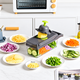 Универсальная овощерезка-мультислайсер Nicer Dicer 1857 с контейнером и сменными насадками для нарезки кубиками, ломтиками - изображение 2