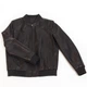 Мужская кожаная куртка бомбер College 2103 black 3XL - изображение 4