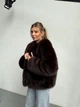 Вкорочена еко-шубка "Ліна" Anastasia Herman 44 Коричневий (MS-2771242083) - зображення 4