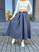 Женская свободная юбка миди с карманами Fashion 42/44 графит - изображение 2