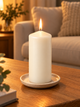 Свеча блоковая IKEA 14 см без аромата белая 45 часов горения - изображение 2