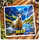 Перекидной настенный Календарь 20х44 см 2027 Огненной Козы-05 - изображение 1