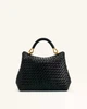 Сумка женская JW PEI Lucia Classic Woven Top Handle Bag Черный - изображение 3