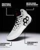 Борцівки RUDIS Courage 2.0 р42.5 (27см) білі (RUDNC1016-WHT) - зображення 4