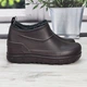 Галоши мужские пена с мехом зимние шоколадного цвета Dago Style 43р (27,5 см) 6173 - изображение 3