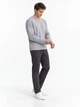 Чоловічий однотонний пуловер з V-подібним вирізом Liven 46 Сірий uaclp-12534 (uacl-12534-139663) - зображення 4
