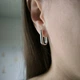 Серебряные серьги-кольца LoveR в минималистичном дизайне - изображение 8