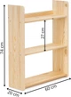 Półka ścienna Springos WF0009 3-poziomowa 60 x 20 x 74 cm naturalna (5908455314060) - obraz 9