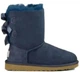 Жіночі уггі Середні Замшеві Сині з Бантами UGG Bailey Bow II Navy Suede (36, синій) - изображение 1