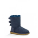 Жіночі уггі Середні Замшеві Сині з Бантами UGG Bailey Bow II Navy Suede (36, синій) - изображение 2