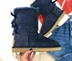 Жіночі уггі Середні Замшеві Сині з Бантами UGG Bailey Bow II Navy Suede (36, синій) - изображение 5
