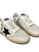 Женские кеды Golden Goose белые из натуральной кожи с черной звездой, перфорацией и ручным пошивом размер 37 - изображение 5