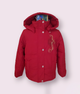 Зимова куртка з утеплювачем Fibertec + фліс для дівчинки червона 128 - изображение 2