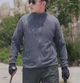 Мужская флисовая кофта Han-Wild Grid Fleece из вафельного флиса/соты с защитными нейлоновыми накладками, размер L, Серый - изображение 2