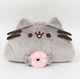 М'який пенал-косметичка Pusheen Cat з пончиком, сірий, для канцелярії - зображення 1