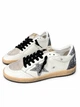 Женские кеды Golden Goose GGDB бело-серебристые из натуральной кожи с блестящей звездой и черными шнурками размер 41 - изображение 1
