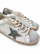 Женские кеды Golden Goose GGDB бело-серебристые из натуральной кожи с блестящей звездой в полной упаковке размер 37 - изображение 9