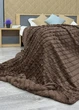 Покрывало из плюша (220×240см). Цвет коричневый - изображение 3